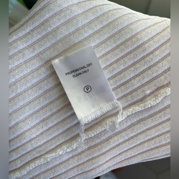 STAUD Shoko Colorblock Knit Dress Lime Green White Size Large Stretch Midi - Picture 6 of 7